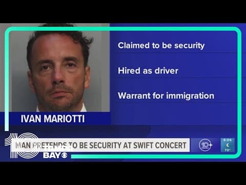 Man arrested for pretending to be security guard at Taylor Swift concert