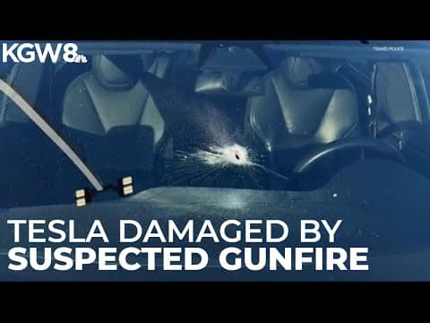 Man claims Tesla was damaged by gunfire at Tigard Tesla store