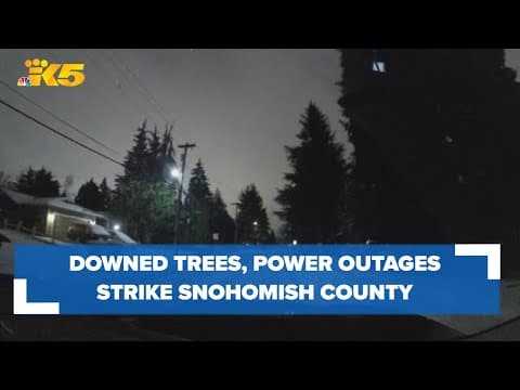 Snohomish County residents waking up to downed trees, power outages