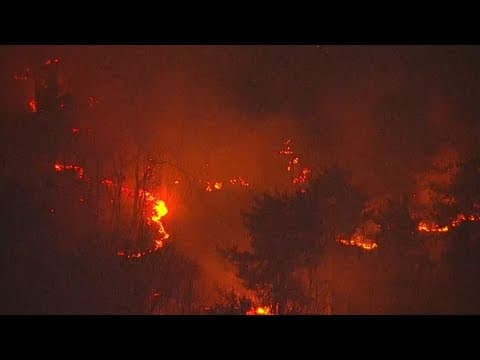 Live Look At Brush Fire In Page County, Virginia