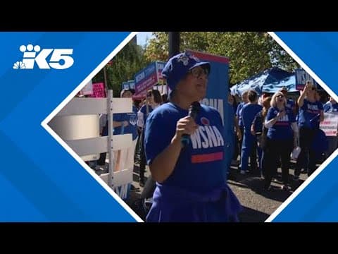 Nurses rally at Seattle Children’s as contract talks drag on