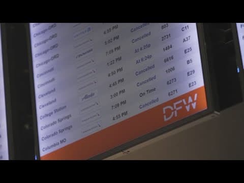 High winds cause delays and cancellations at DFW Airport