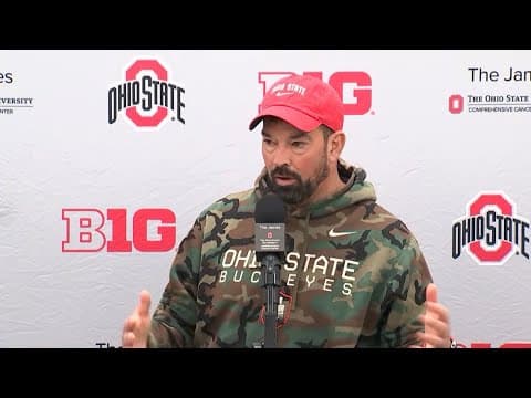 Ohio State coach Ryan Day holds press conference after first week of spring practice