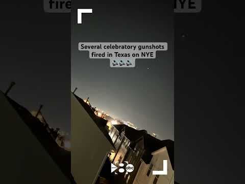 Celebratory gunshots fired in Dallas, Texas on New Years Eve during fireworks 🎆