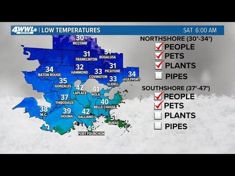 New Orleans Weather 6PM Update: Cold weekend ahead