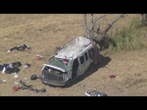 Crash kills four people in a van rollover