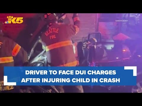 Driver to be booked into jail for DUI following crash that sent toddler to hospital