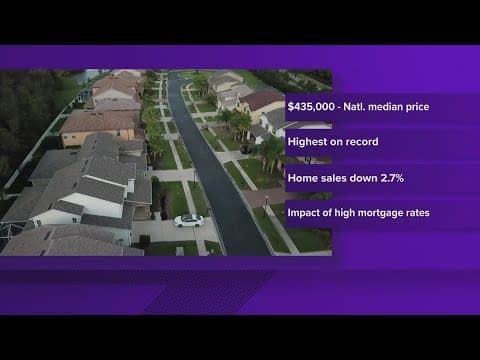 Home prices reaching a record high this summer while sales are down slightly