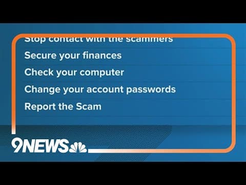 What do you do if you're a victim of a scam?
