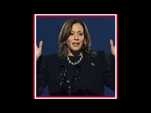 VP Kamala Harris is speaking after yesterday's loss in the presidential election