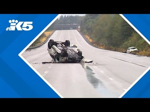 I-5 north fully blocked in SeaTac due to suspected DUI crash
