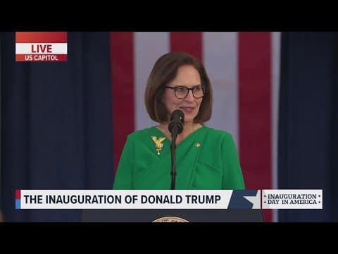 Sen. Deb Fischer delivers remarks at President Trump's inauguration