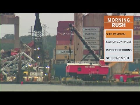 Crews working to float ship in Baltimore bridge collapse