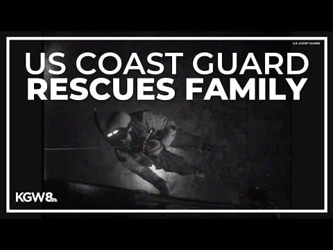 Raw video: US Coast Guard recues family in the South Slough National Estuary