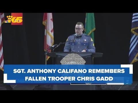 Sgt. Anthony Califano remembers fallen Trooper Chris Gadd