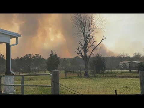 Shelters open due to wildfire burning in San Jacinto County