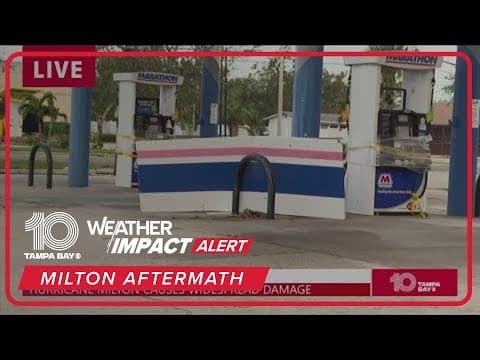 Downed power lines, gas station damaged in Bradenton