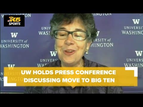 University of Washington Athletics holds press conference discussing move to Big Ten