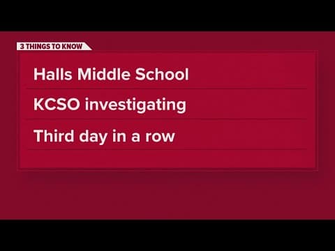 Halls Middle School evacuated for third day, KCSO investigating bomb threat