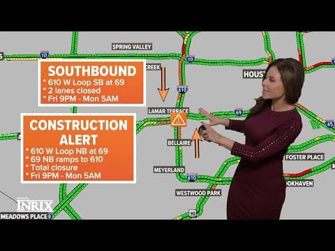 Weekend traffic alert: Drivers should avoid closures on the West Loop, North Loop