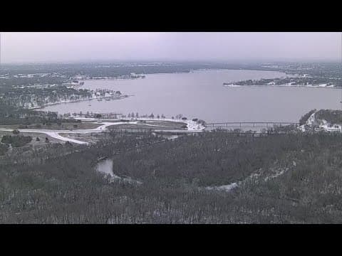 Rare lake effect snow happening in North Texas