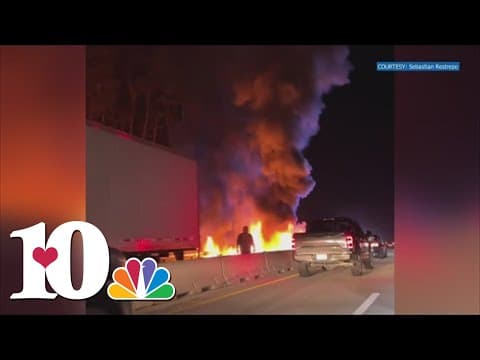 2 survive fiery plane crash on I-26 near Asheville after aircraft loses power