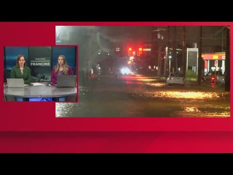 Several canals overtopped in Jefferson Parish, one family evacuated, down trees, roof leaks