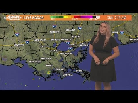New Orleans Weather: Scattered storms Sunday; hotter and drier this week