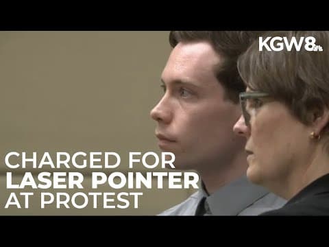 Man charged for shining laser at Tesla employees during protest