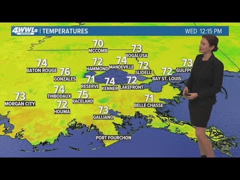 New Orleans Noon Weather: Warmup with lots of sunshine this week