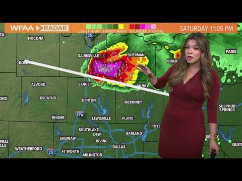 North Texas weather: Severe storms span 100 miles