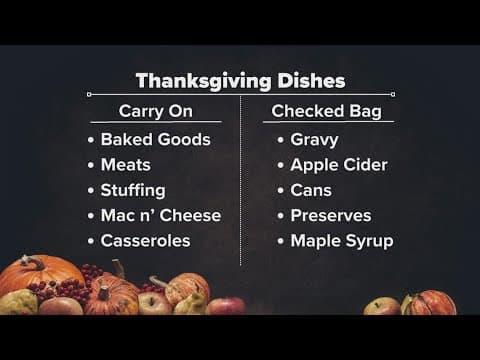 TSA outlines which Thanksgiving foods you can carry on the plane