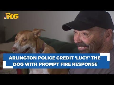 Arlington police credit 'Lucy' the dog with prompt fire response