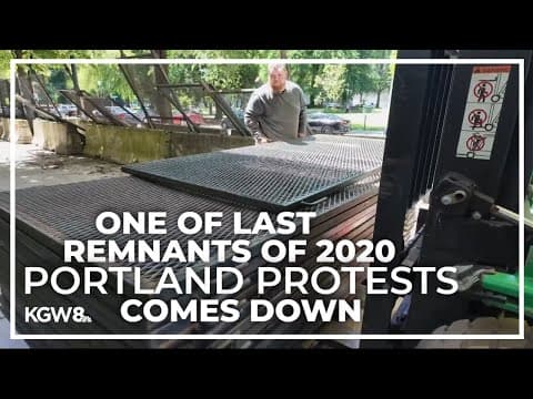 Fencing being removed from downtown Portland federal courthouse