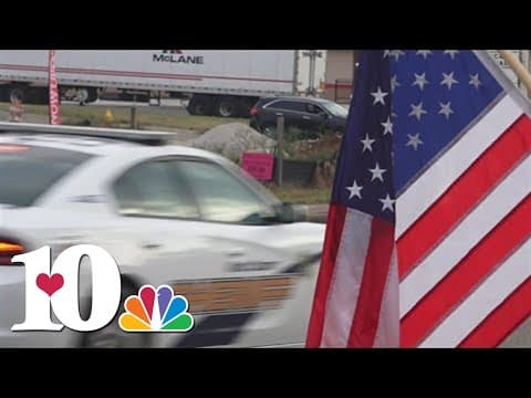 Two fathers, East TN shows respect during procession for fallen KCSO Deputy Blakely