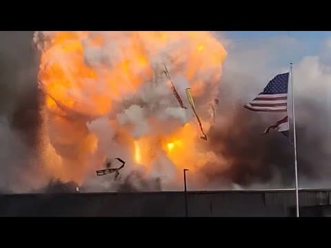 Explosion at industrial play in Frederick, MO caught on camera (Oct. 30, 2024)