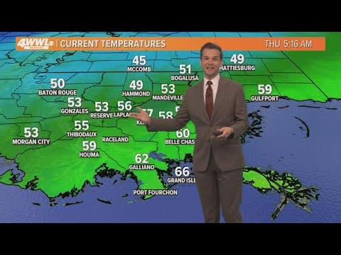 New Orleans Weather: Cold and windy, chance for rain Valentine's Day