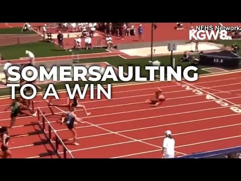 Thurston teen wins track gold with somersault