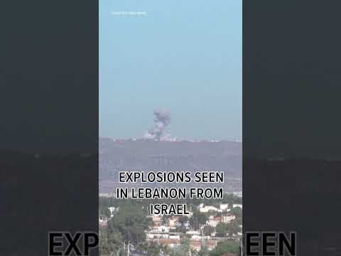 Explosions seen in Lebanon Saturday