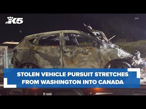 Stolen vehicle pursuit crosses border into Canada