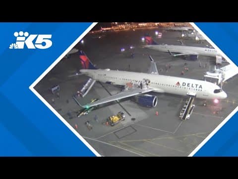 New video shows moments when nose of Delta plane briefly catches fire at SEA Airport