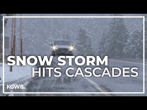 Snow storm hits Cascades, ODOT cautions travelers