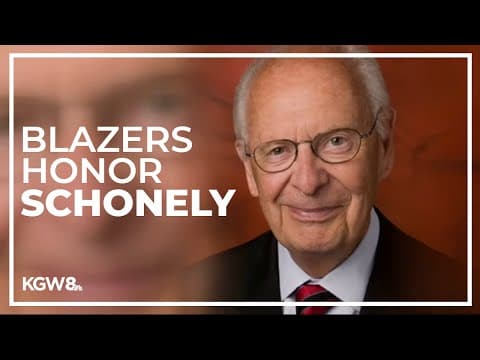Portland Trail Blazers hold special ceremony in honor of legendary announcer Bill Schonely