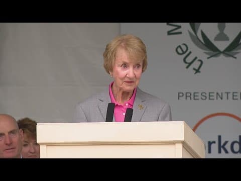 Barbara Nicklaus honored at Memorial Tournament ceremony