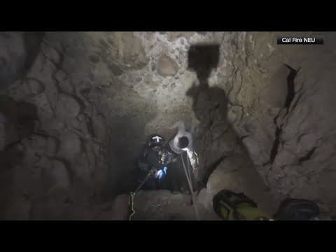 Teen rescued after falling down 50-foot mine shaft