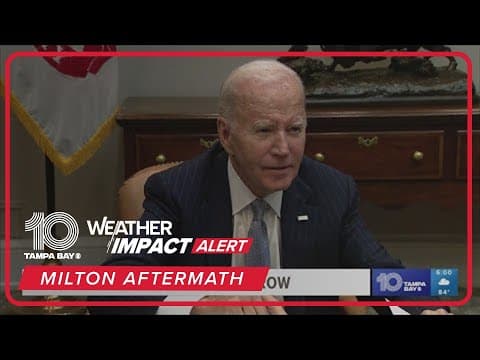 President Biden to visit Florida tomorrow after Hurricane Milton