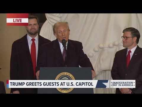 President Trump speaks at Congressional Luncheon following inauguration