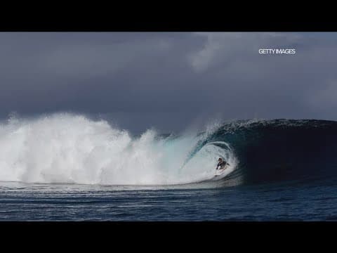 Olympic photographers travel to Tahiti for dangerous surf competition