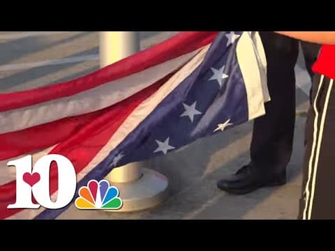 Loudon County officers teach students how to raise and lower the American flag