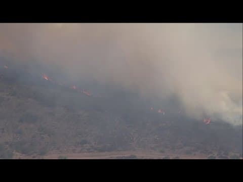 75-acre fire in Spring Valley sparks Friday afternoon